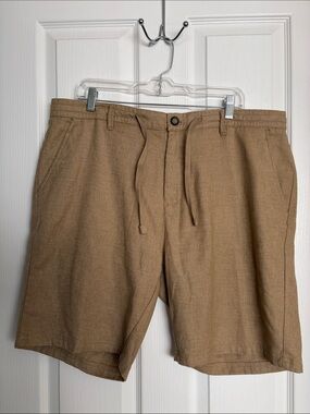 Hudson & Barrow - Casual Linen-Blend Shorts - Tan